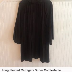 Long pleated cardigan- super comfortable!